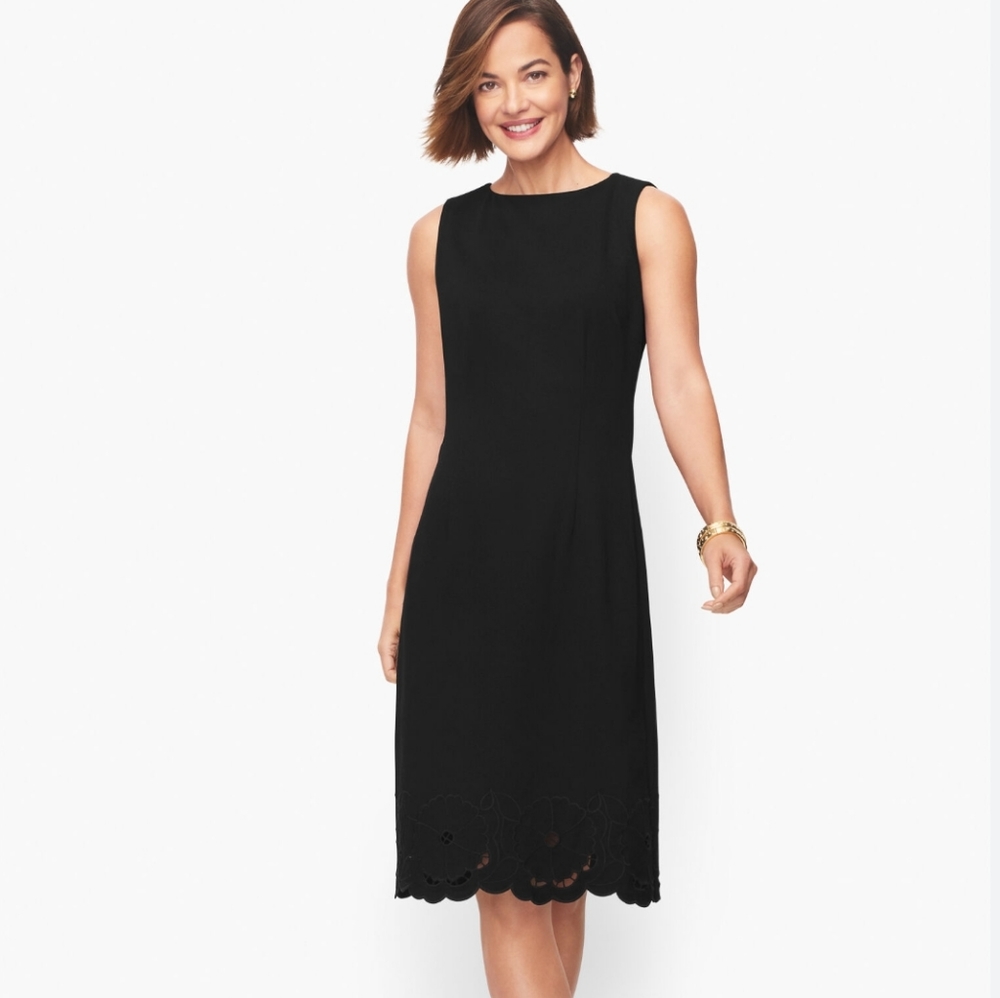 LOFT BLACK SCUBA DRESS SIZE 14